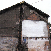 Exposed wall after demolition 1996