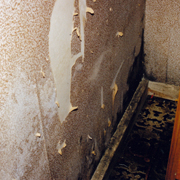 Cloakroom after demolition 1997