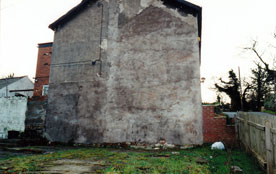 The eroded wall of our cottage